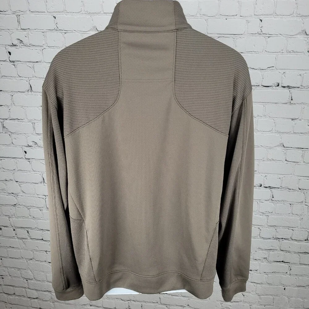 Cutter & Buck Brown DryTec MGA Lost Creek Cup Golf 1/4 Zip Pullover Sweater L
